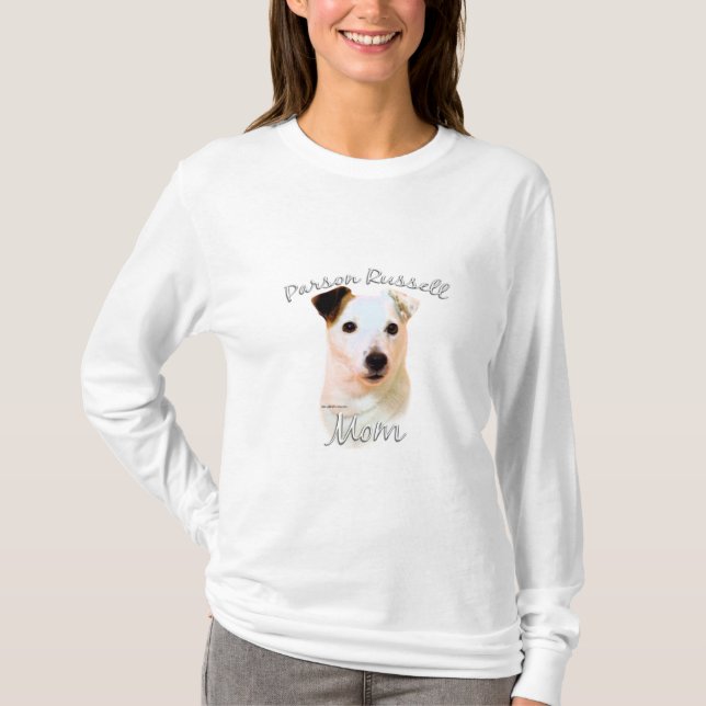 Parson Russell Terrier (slätt) Mamma 2 T Shirt (Framsida)