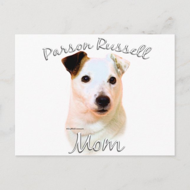 Parson Russell Terrier (slätt) Mamma 2 Vykort (Framsida)