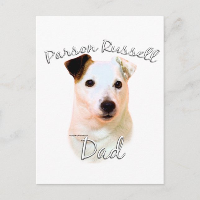 Parson Russell Terrier (slätt) Pappa 2 Vykort (Framsida)
