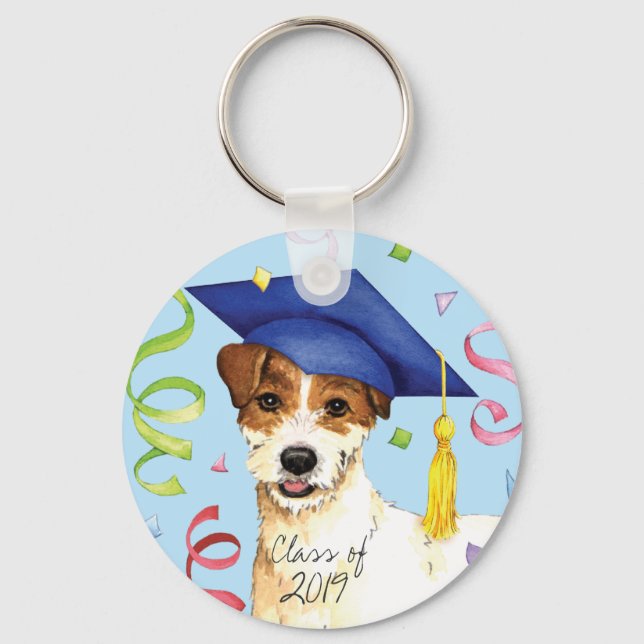 Parson Russell Terrier Student Nyckelring (Framsida)