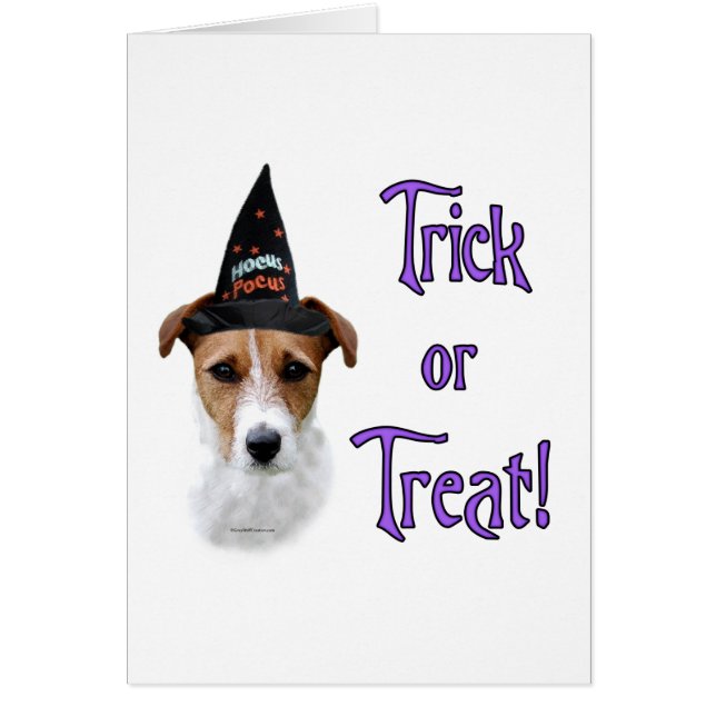 Parson Russell Terrier Trick Hälsningskort (Framsidan)