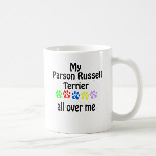 Parson Russell Terrier Walks Design Kaffemugg