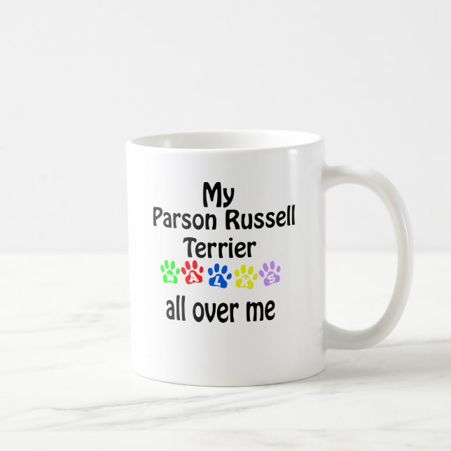 Parson Russell Terrier Walks Design Kaffemugg (Höger)