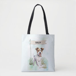 Parson Russell Terrier Watercolor Personalized Dog Tygkasse