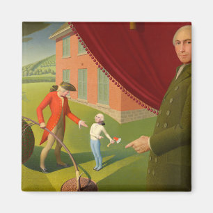 Parson Weems' Fable, 1939 by Grant Wood Magnet
