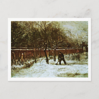 Parsonage Garden i Snö (F194)Van Gogh Fine Art Vykort