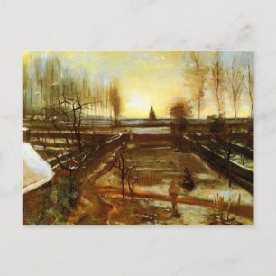 Parsonage Garden i Snö (F67) Van Gogh Fine Art Vykort