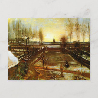 Parsonage Garden i Snö (F67) Van Gogh Fine Art Vykort