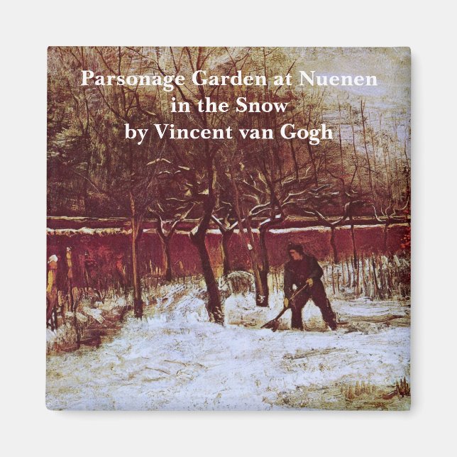 Parsonage Garden vid Nuenen av Vincent van Gogh Magnet (Framsidan)
