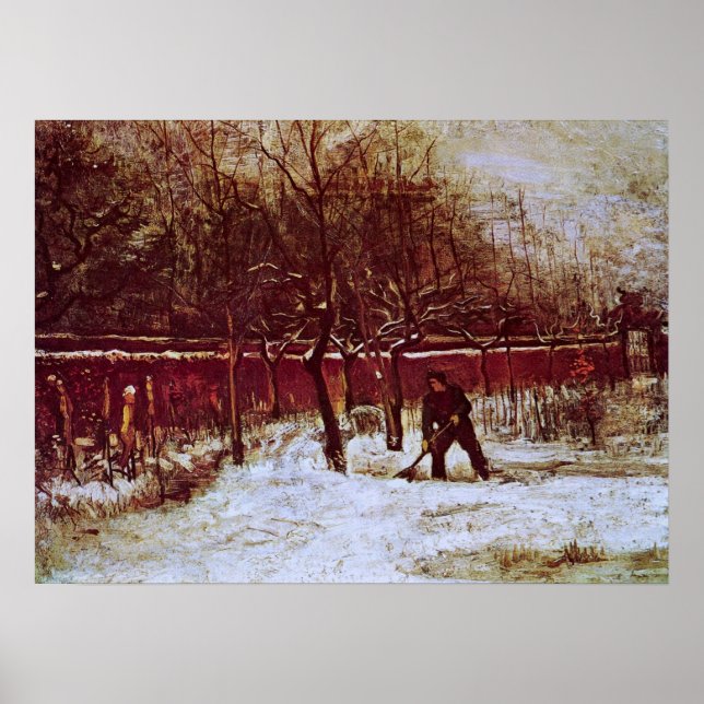Parsonage Garden vid Nuenen av Vincent van Gogh Poster (Framsidan)