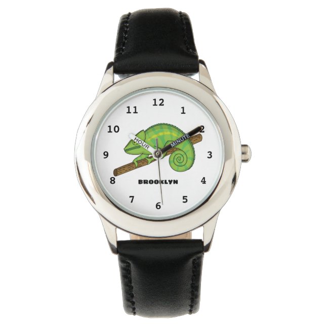 Parsons chameleon-illustration armbandsur (Framsida)