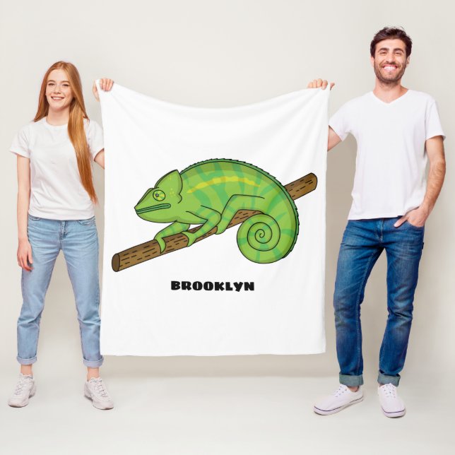 Parsons chameleon-illustration fleecefilt (På plats)
