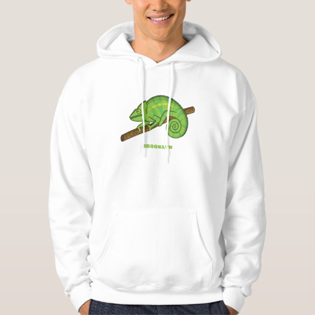 Parsons chameleon-illustration hoodie (Framsida)