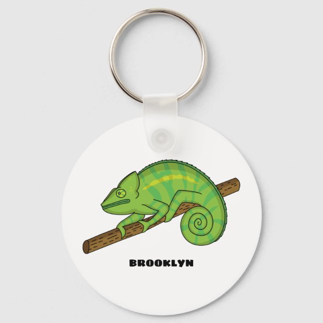 Parsons chameleon-illustration nyckelring (Framsida)