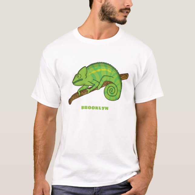 Parsons chameleon-illustration t shirt (Framsida)