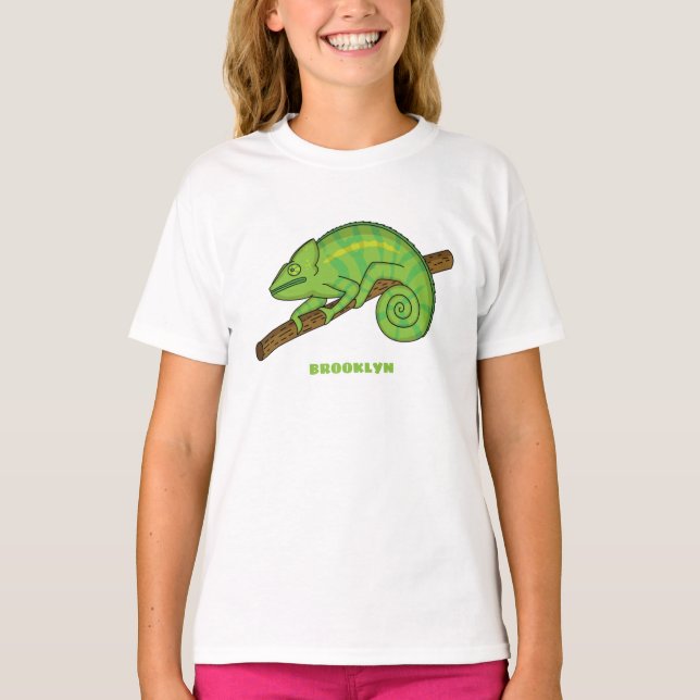 Parsons chameleon-illustration t shirt (Framsida)