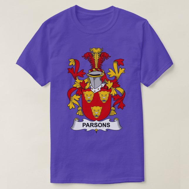 Parsons Coat of Arms Family Crest  T Shirt (Design framsida)