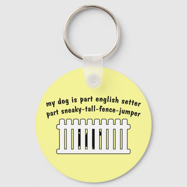 Part English Setter Part Fence-Jumper Nyckelring (Framsida)