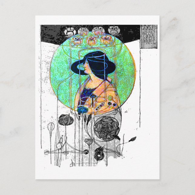 Part Seen - Part Imagted by Charles R. Mackintosh Vykort (Framsida)