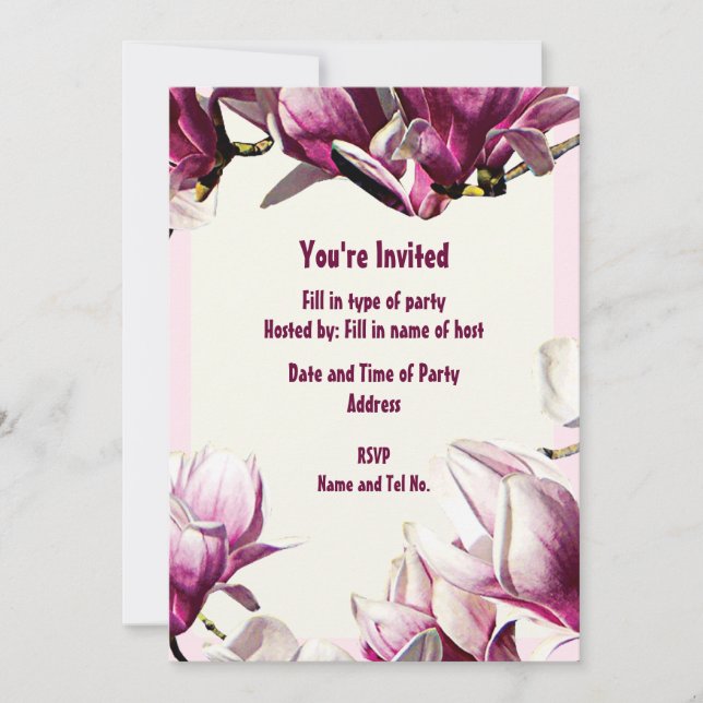Partajinvitation - Magnolia Design Inbjudningar (Framsida)