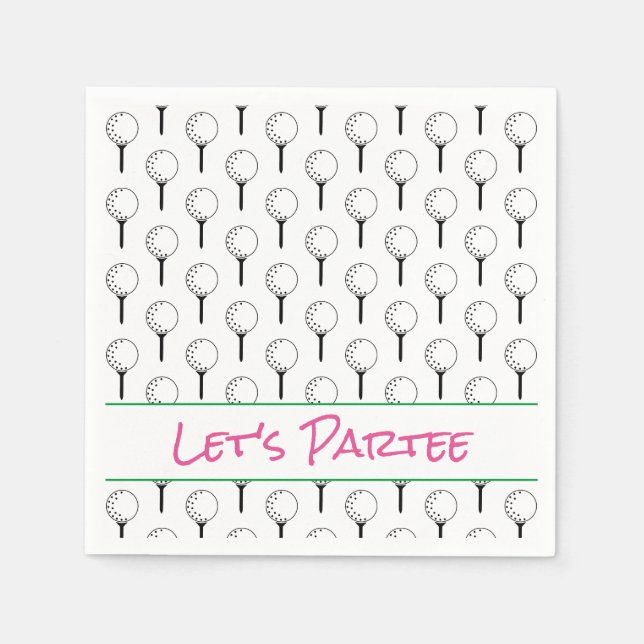 Partee Golf Tee Modern Sports Roligt Boll Pappersservett (Framsidan)