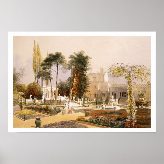 Parterre i trädgårdarna i Wilton, där sätet för Poster (Framsidan)