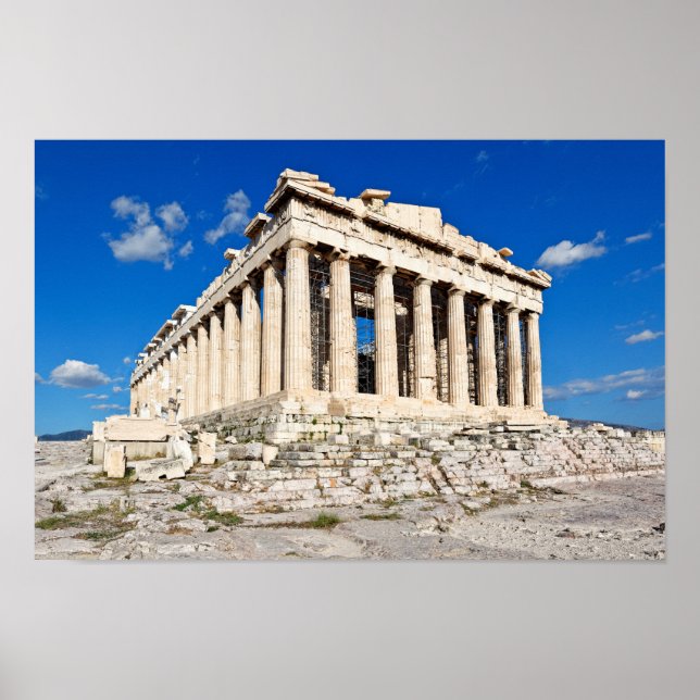 Parthenon (447 B.C.) om Aten Akropolis Poster (Framsidan)