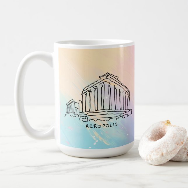 Parthenon Acropolis Aten Grekland Travel Souvenir Kaffemugg (Med munk)
