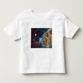 Parthenon Acropolis Greece möter rymden T Shirt