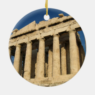 Parthenon Acropolis i Aten Julgransprydnad Keramik