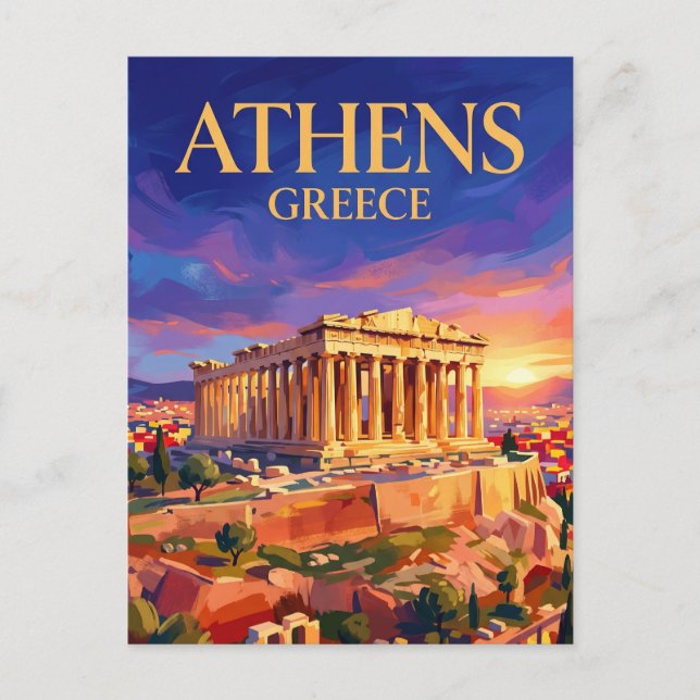 Parthenon (Akropolis) Grekland Vykort (Framsida)