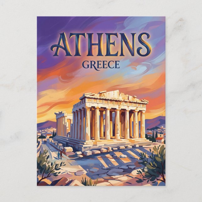 Parthenon (Akropolis) Grekland Vykort (Framsida)