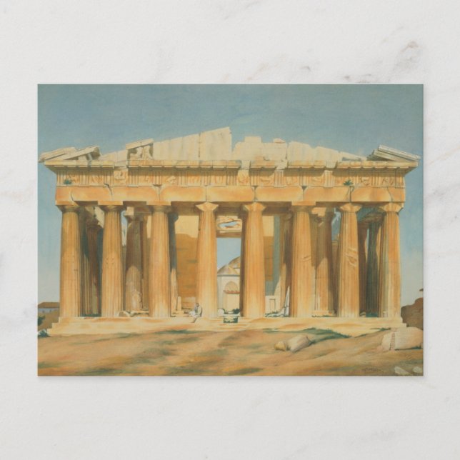 Parthenon, Aten, 1810-37 Vykort (Framsida)