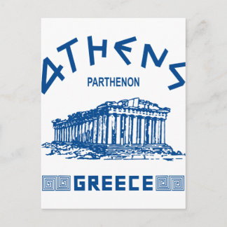Parthenon - Aten - Grek (blått) Vykort