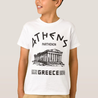Parthenon - Aten - Grek (svart) Tee