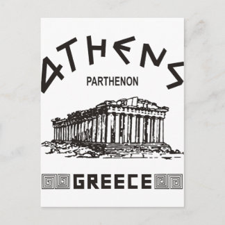 Parthenon - Aten - Grek (svart) Vykort