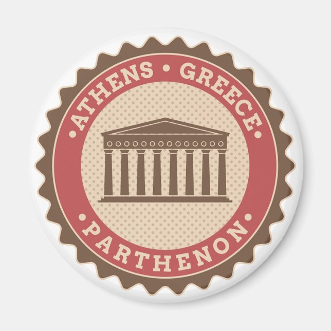 Parthenon Aten Grekland Magnet (Framsidan)