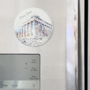 Parthenon Aten Grekland Magnet - Ancient Ruins