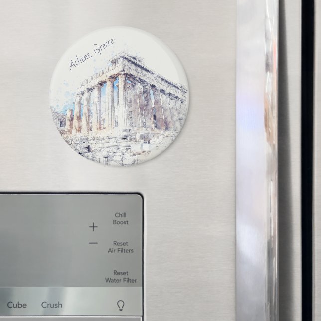 Parthenon Aten Grekland Magnet - Ancient Ruins (In Situ (Fridge))