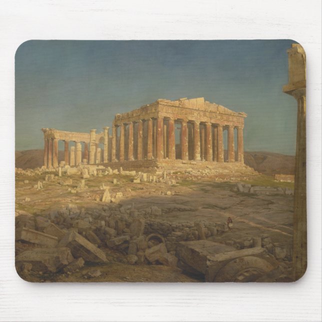 Parthenon (det antika grekiska Temple, Atens landm Musmatta (Framsidan)