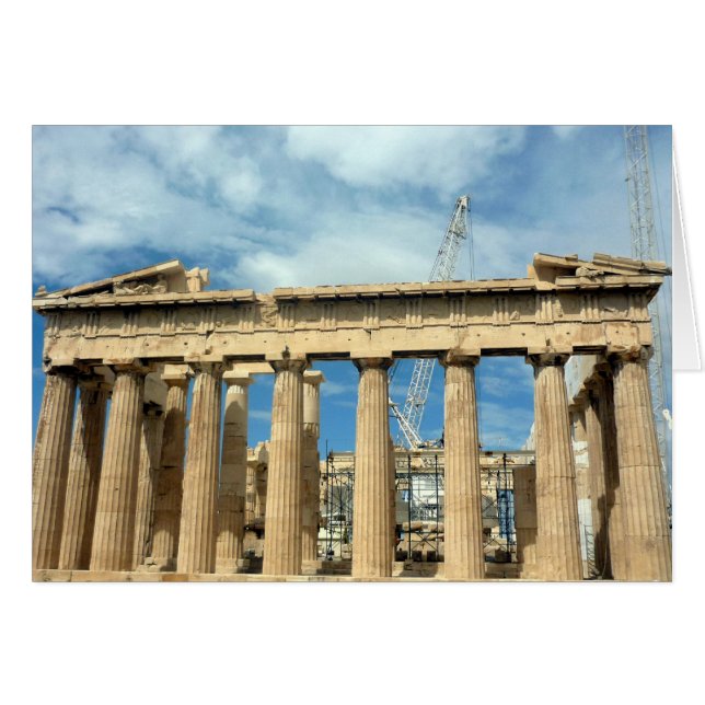 parthenon frontal hälsningskort (Framsidan Horizontal)