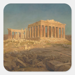 Parthenon Fyrkantigt Klistermärke