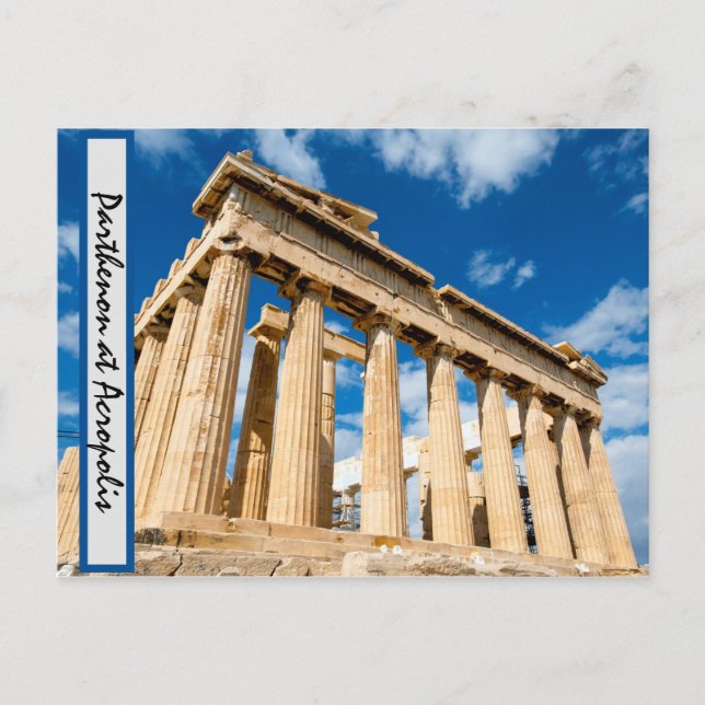 Parthenon i Akropolis Vykort (Framsida)