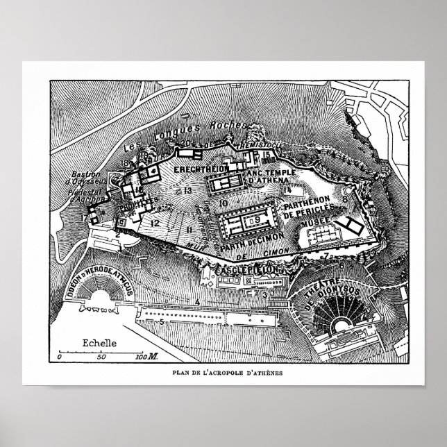 Parthenon i Aten Karta Poster (Framsidan)