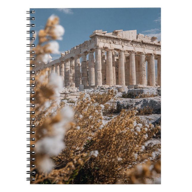 Parthenon i Bloom Notebook Anteckningsbok (Framsidan)