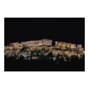 Parthenon on Acropolis Backe, Aten, Grekland Fototryck
