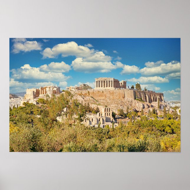 Parthenon on on the Athenian Acropolis, Grekland Poster (Framsidan)