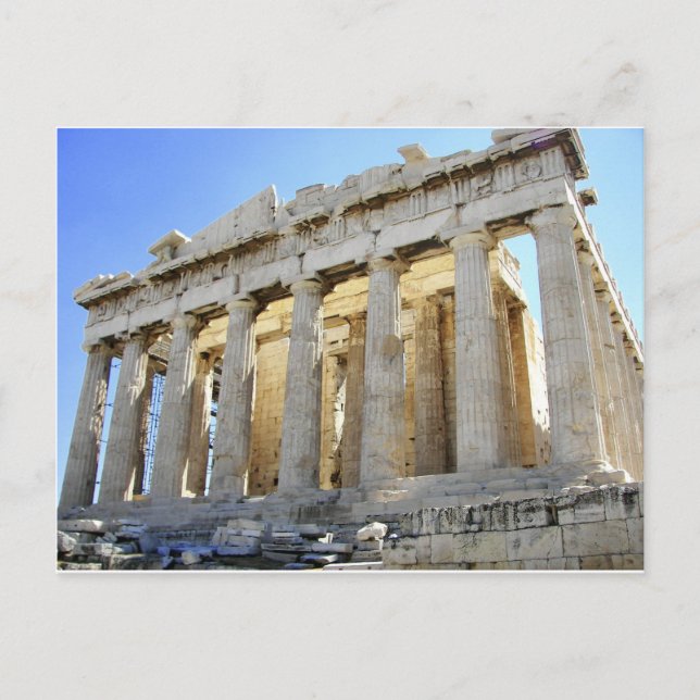 Parthenon på Akropolis Vykort (Framsida)