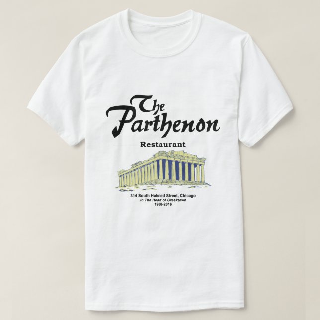 Parthenon Restaurant, Greektown, Chicago T Shirt (Design framsida)
