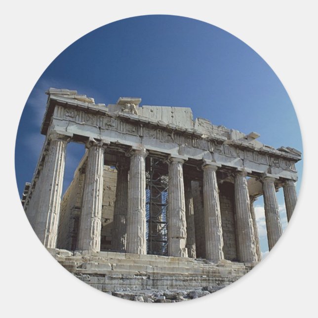 Parthenon Runt Klistermärke (Framsida)